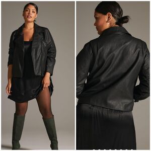 Anthropologie BLANKNYC Faux Leather Biker Moto Jacket Motorcycle Size 2X